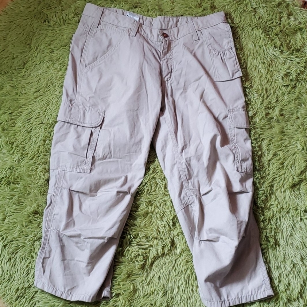 Carhartt cropped cargo khaki